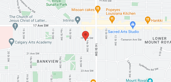 map of 2105 14A Street SW